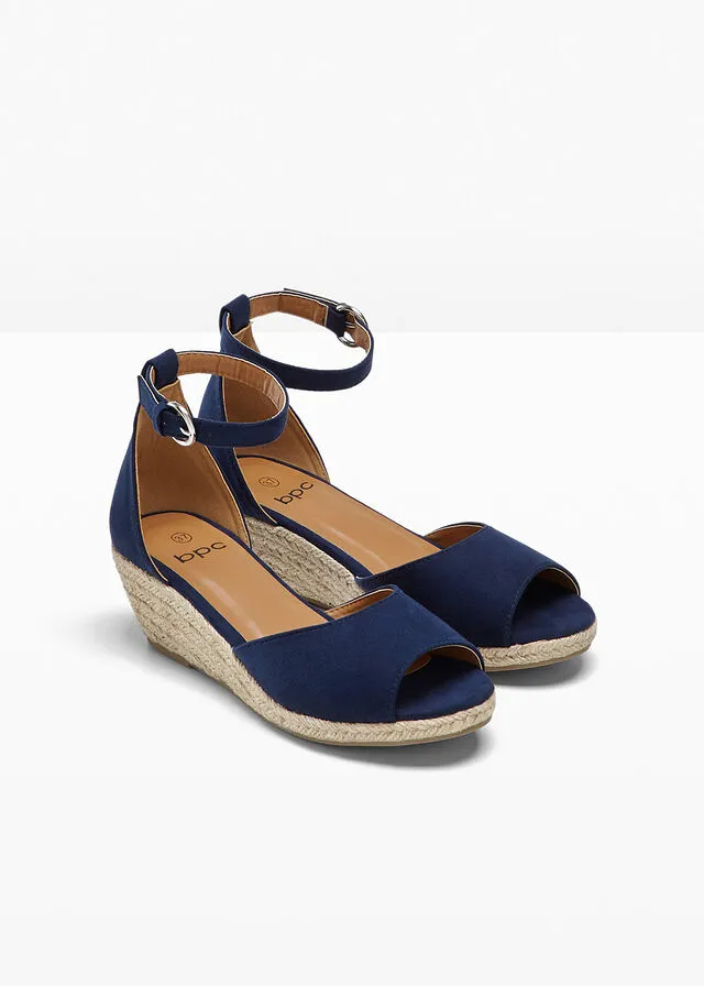 Sandalias de cuña Azul