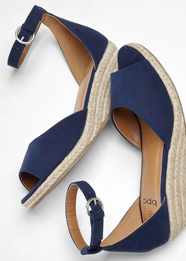 Sandalias de cuña Azul
