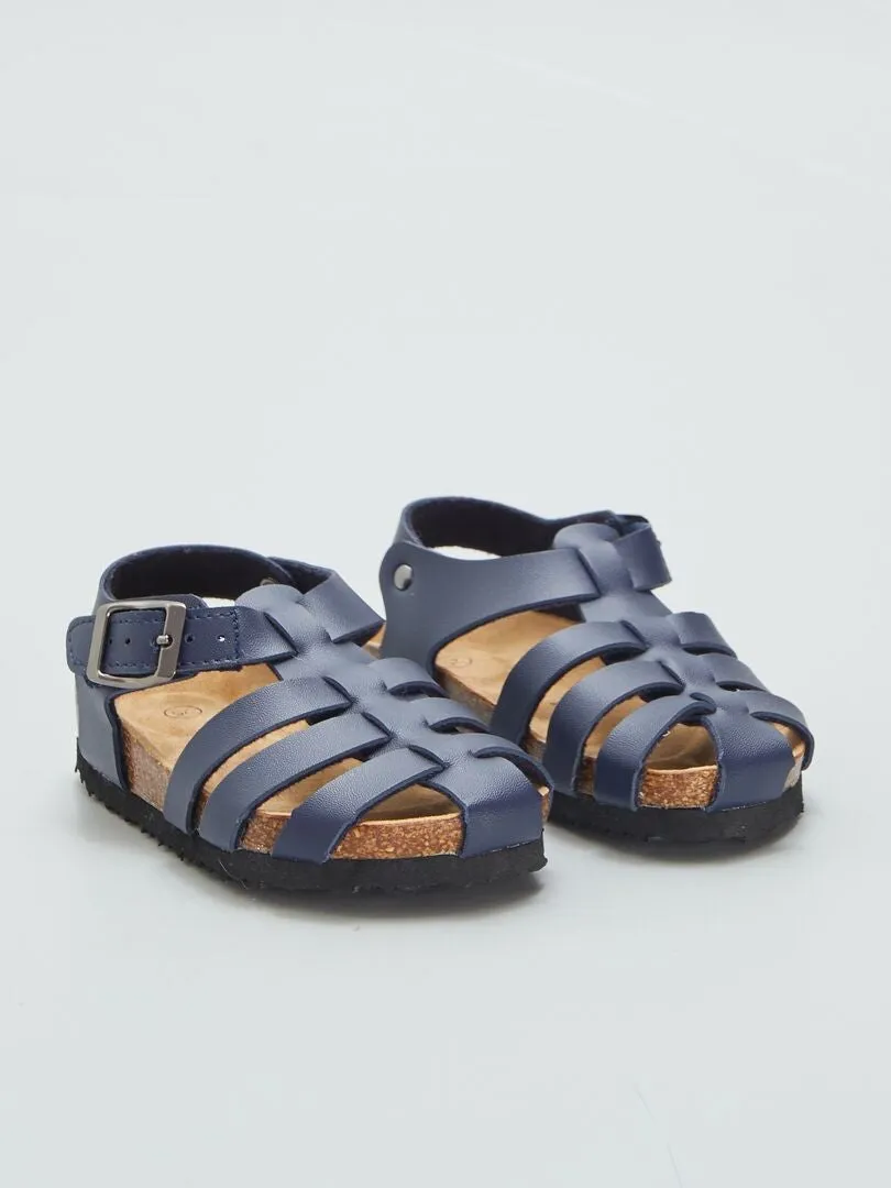 SANDALIAS DE TIRAS  AZUL