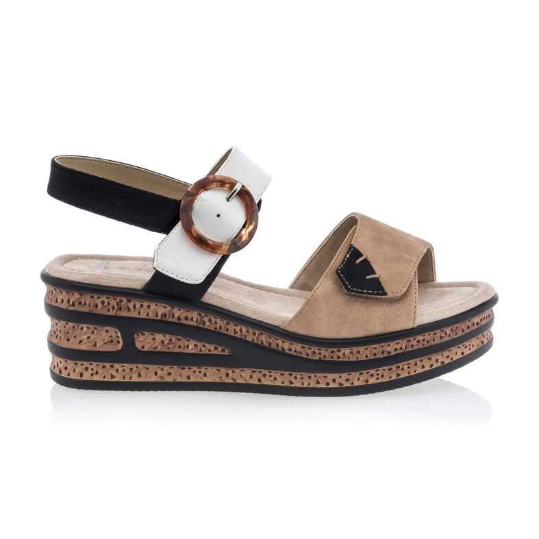 Sandalias mujer beige