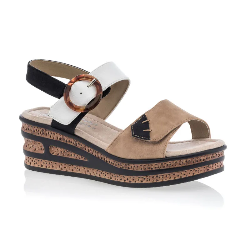 Sandalias mujer beige
