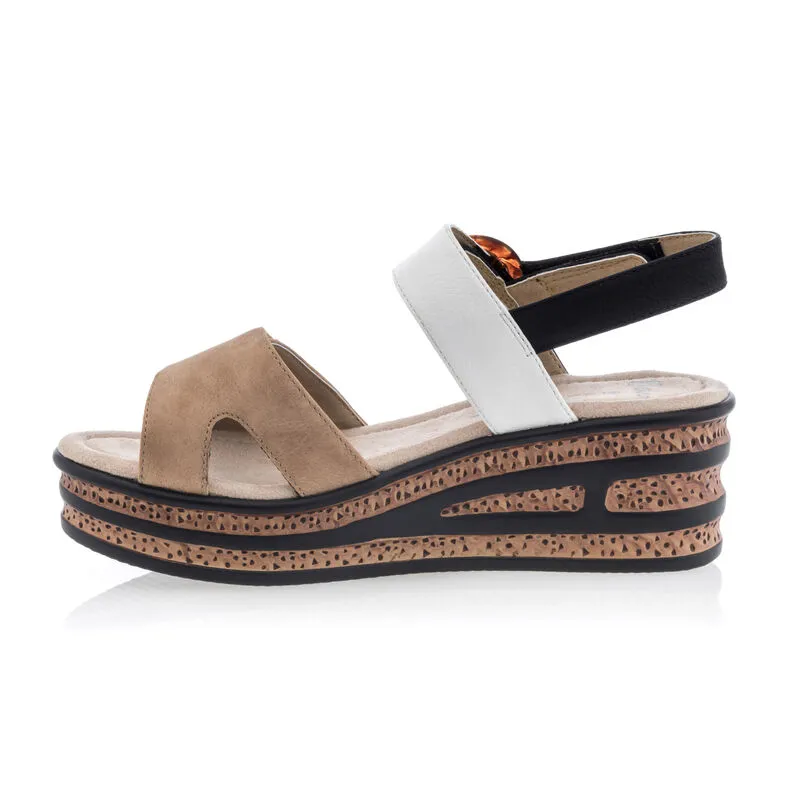 Sandalias mujer beige