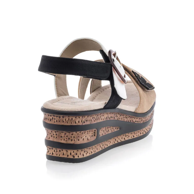 Sandalias mujer beige