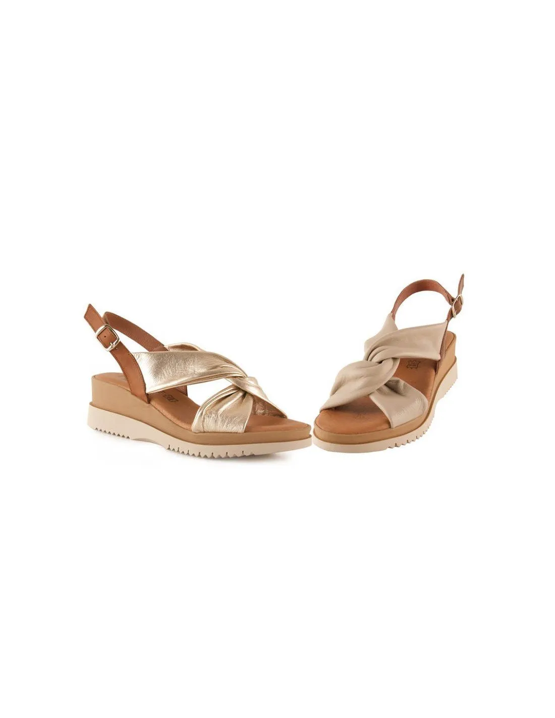 Sandalias mujer piel tubular