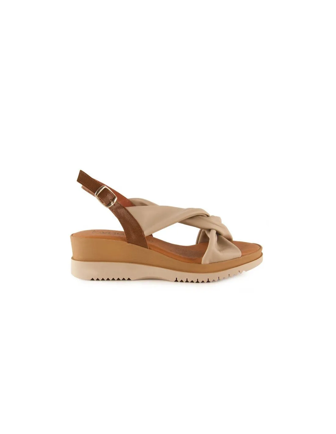 Sandalias mujer piel tubular