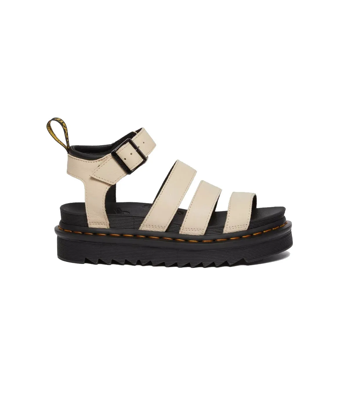 Sandalias planas color beige Dr. Martens plataforma