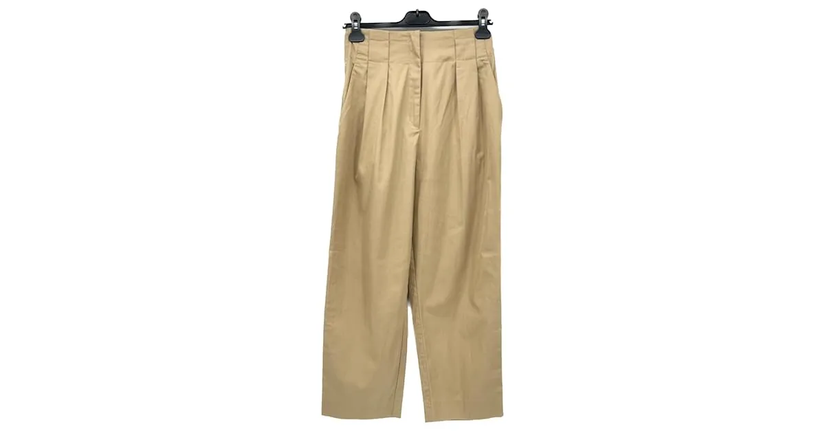 SANDRO Pantalón T.fr 36 Algodón Beige 