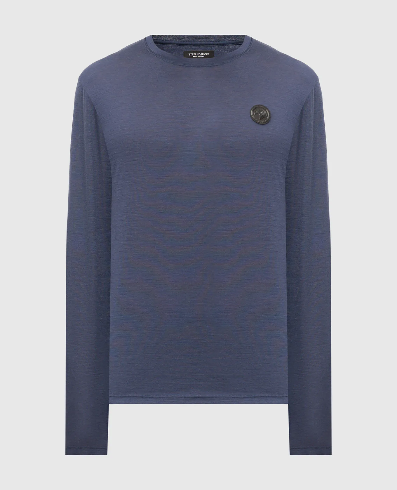 Stefano Ricci Blue wool longsleeve with logo