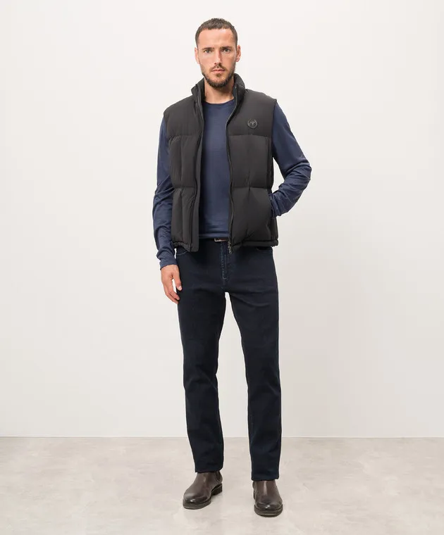 Stefano Ricci Blue wool longsleeve with logo