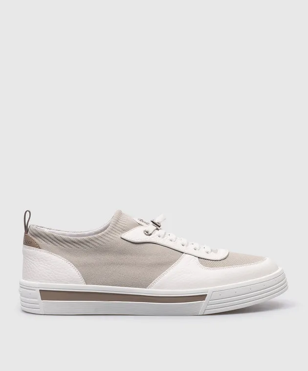 Stefano Ricci Gray combo trainers with logo