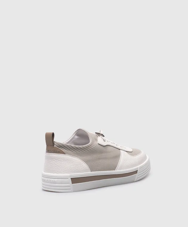 Stefano Ricci Gray combo trainers with logo