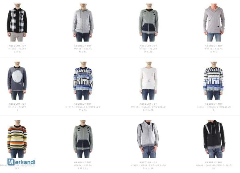 Stock de sudaderas de hombre  ABSOLUT JOY