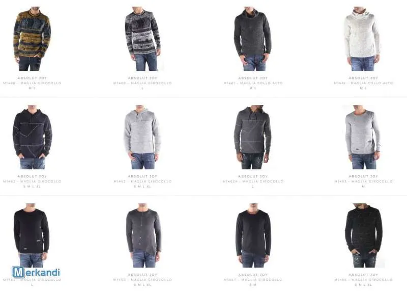 Stock de sudaderas de hombre  ABSOLUT JOY