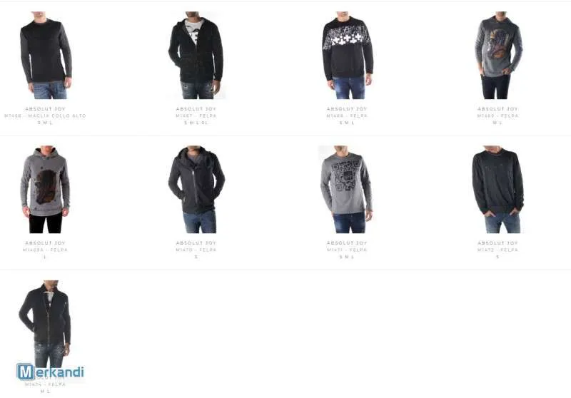 Stock de sudaderas de hombre  ABSOLUT JOY