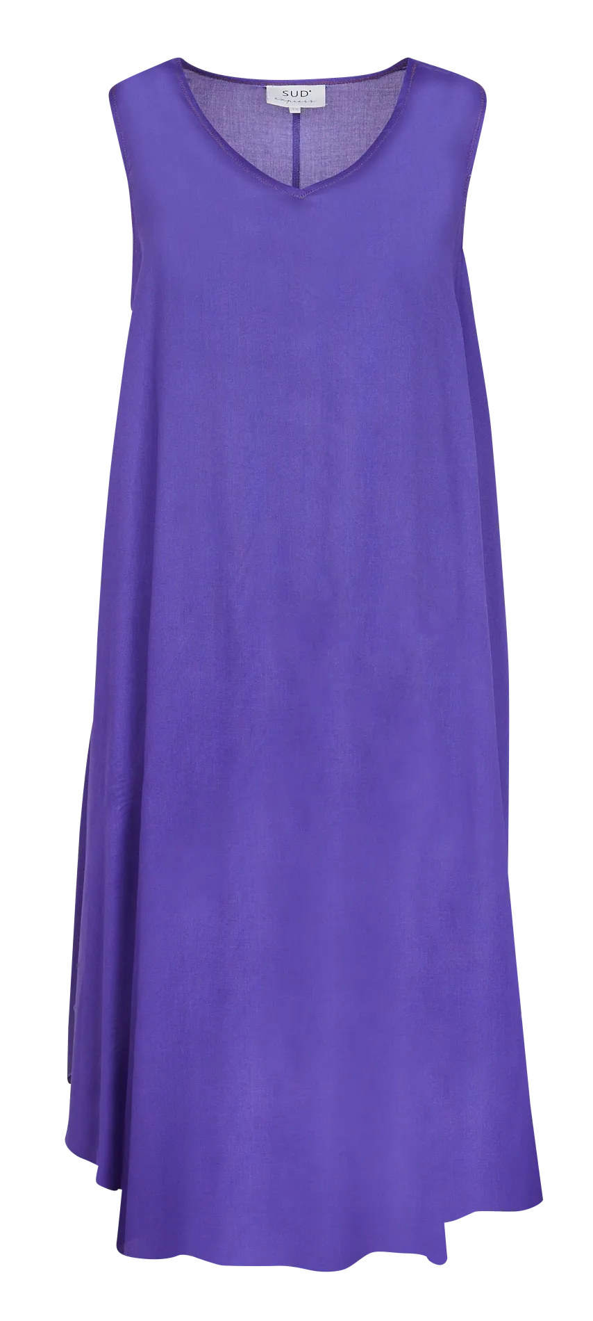 SUD EXPRESS RIMITI  VESTIDO MIDI HOLGADO SIN MANGAS EN VIOLETA