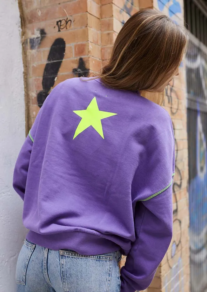 SUDADERA LILA Y FLOR ATTITUDE