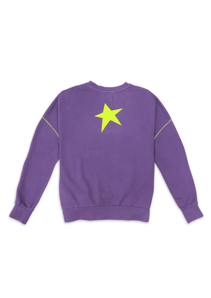 SUDADERA LILA Y FLOR ATTITUDE