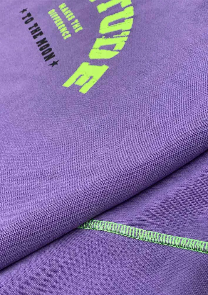 SUDADERA LILA Y FLOR ATTITUDE