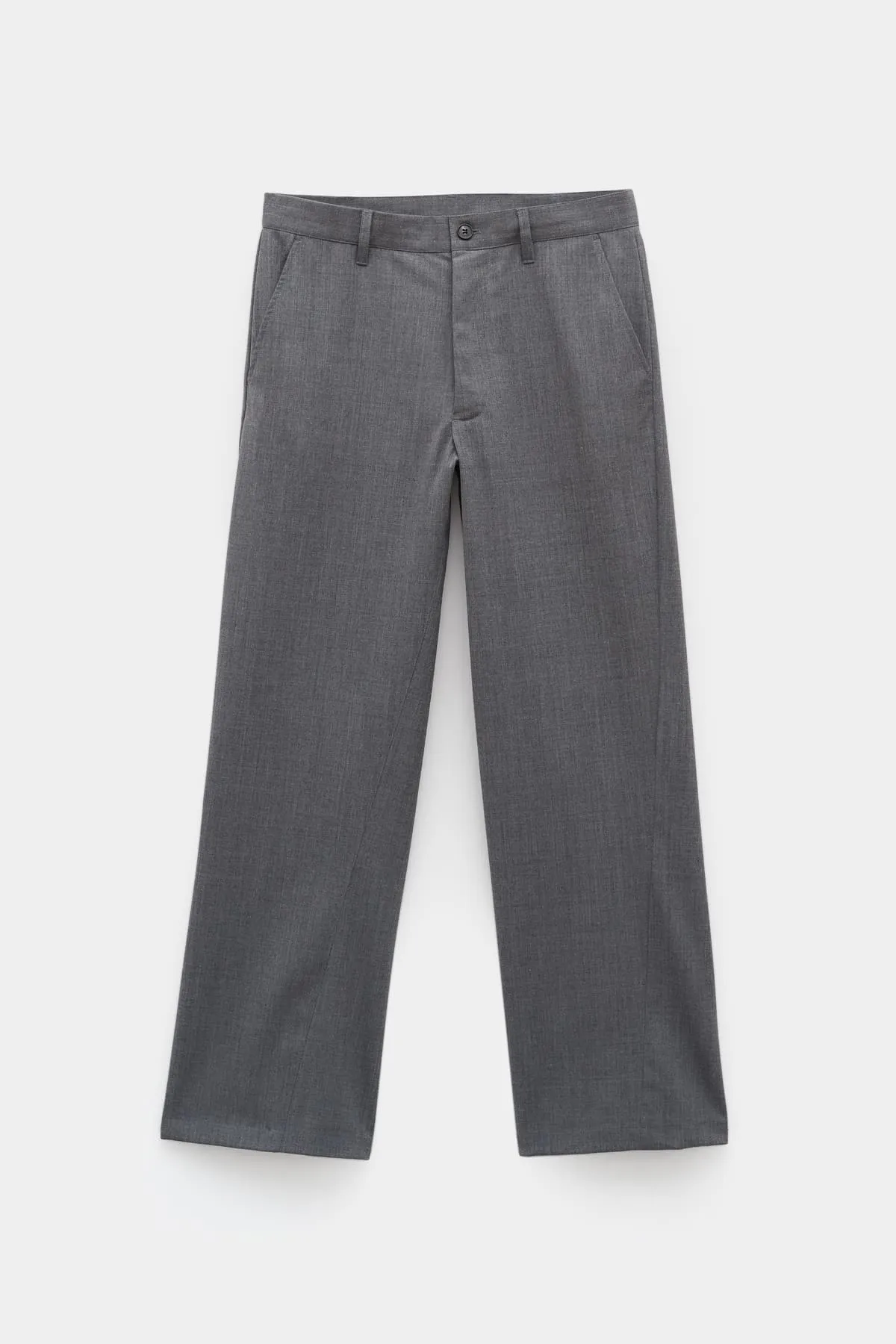SUNFLOWER LIGHT GREY MELANGE WIDE TWIST TROUSER