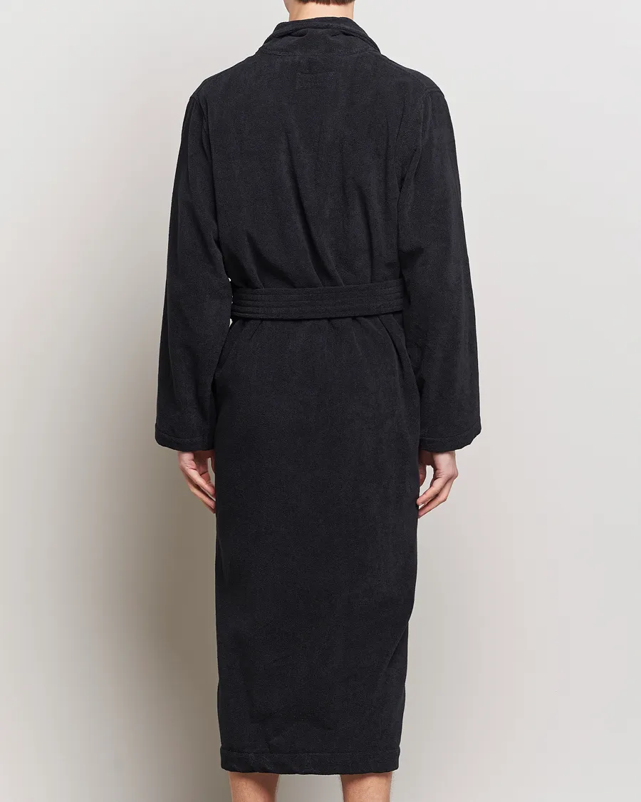 Tekla Organic Terry Bathrobe Black
