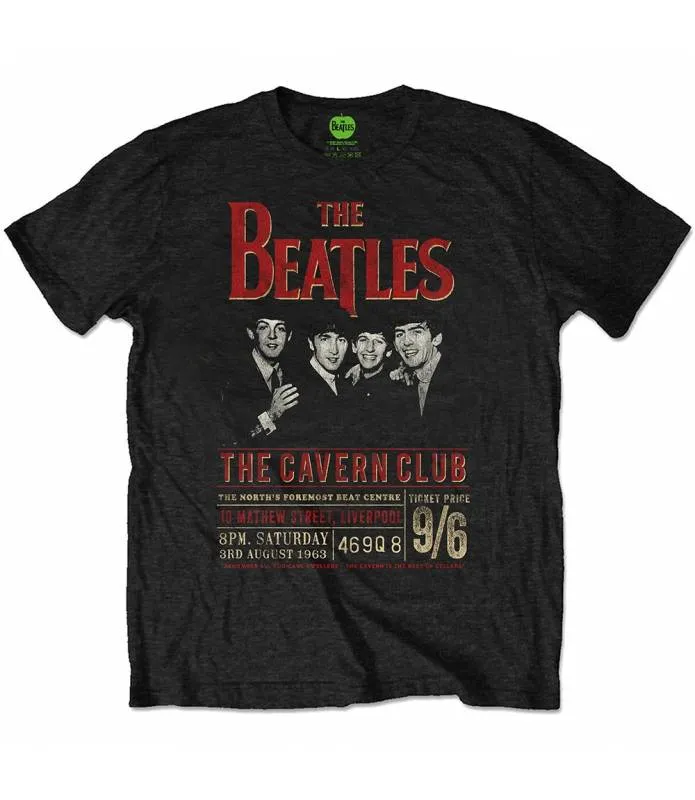 THE BEATLES Cavern '63 Camiseta ECOLOGICA Licencia Oficial RockOff  BEATECOTS01MB