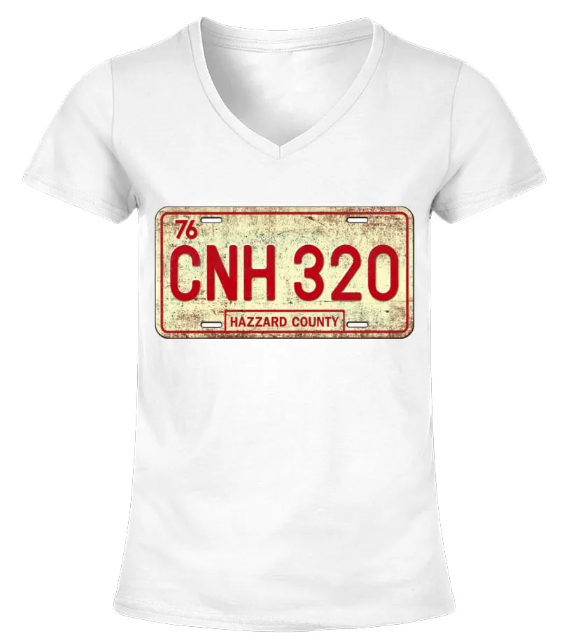 The Dukes of Hazzard  License Plate WT (15) Camiseta cuello pico Mujer