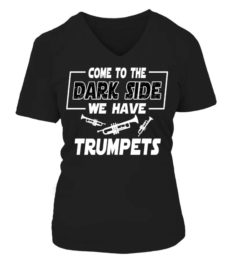 Trumpet Trumpeter Brass Band, Marching Band Tshirt Camiseta cuello pico Mujer