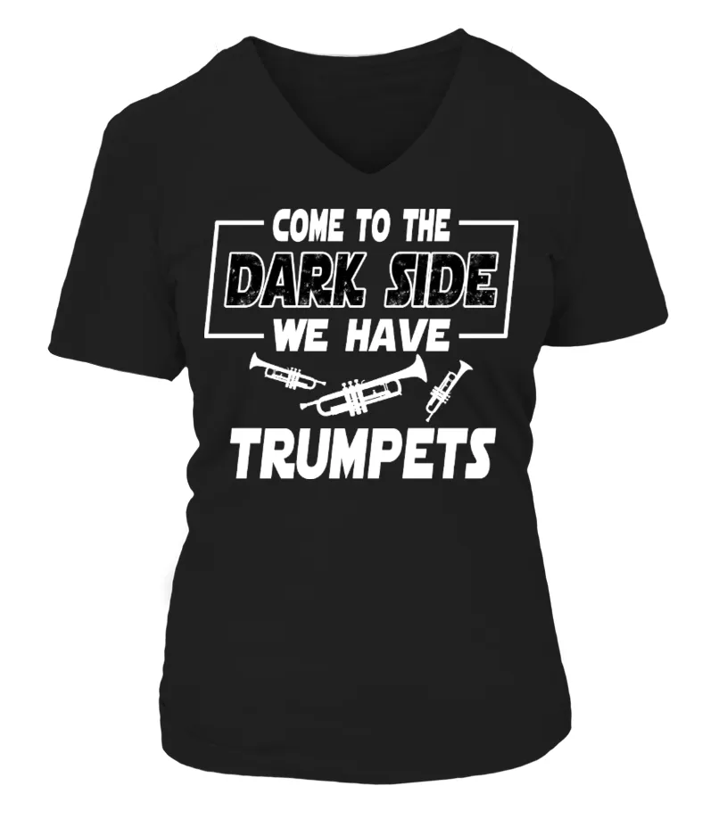 Trumpet Trumpeter Brass Band, Marching Band Tshirt Camiseta cuello pico Mujer