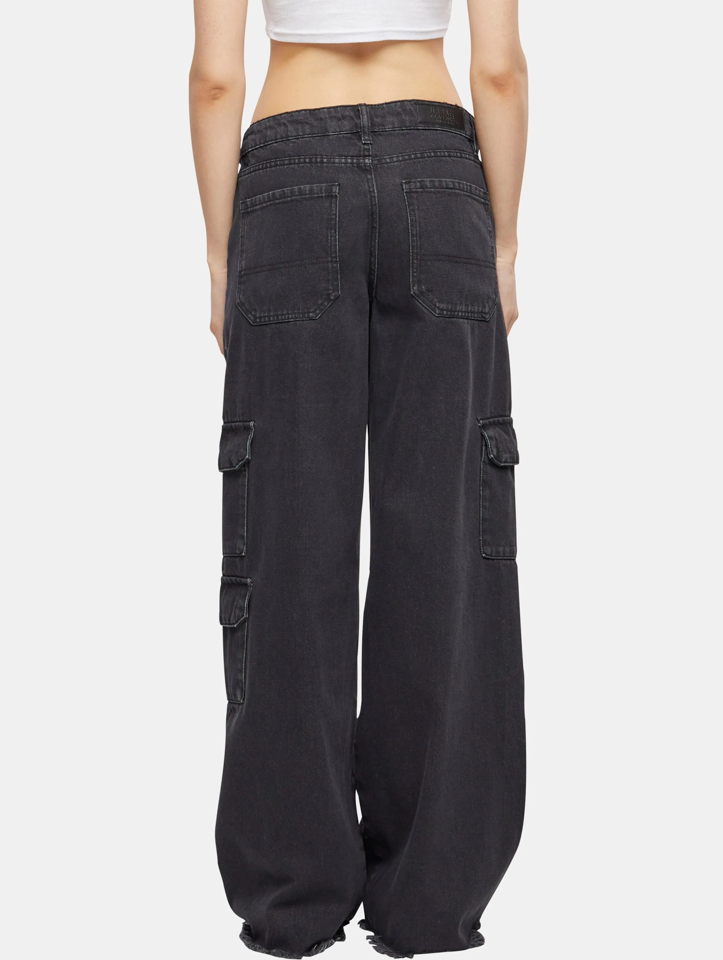 Urban Classics Mid Waist Cargo Denim