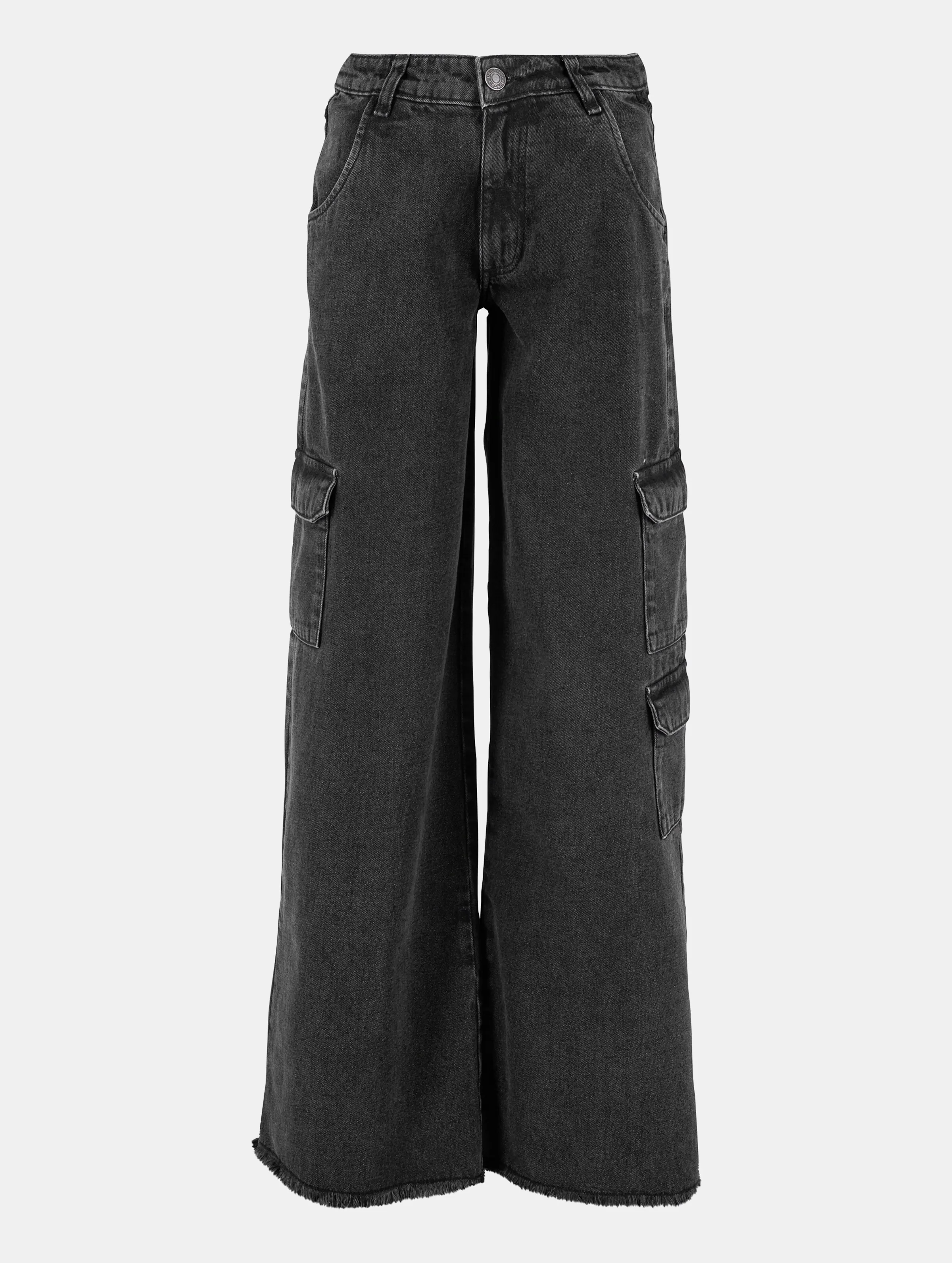 Urban Classics Mid Waist Cargo Denim