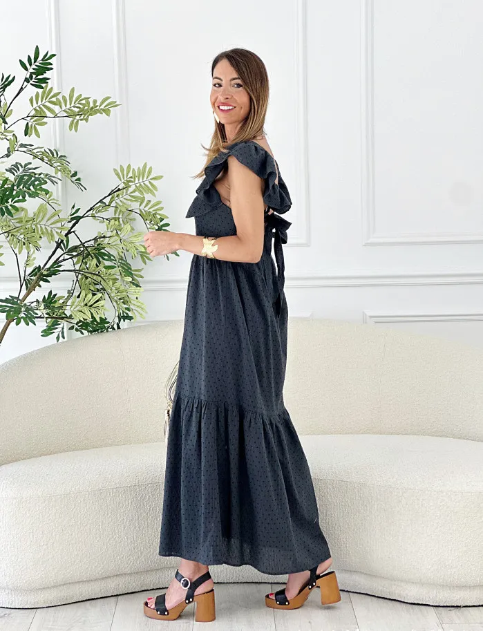 Vestido carrie plumeti antracita