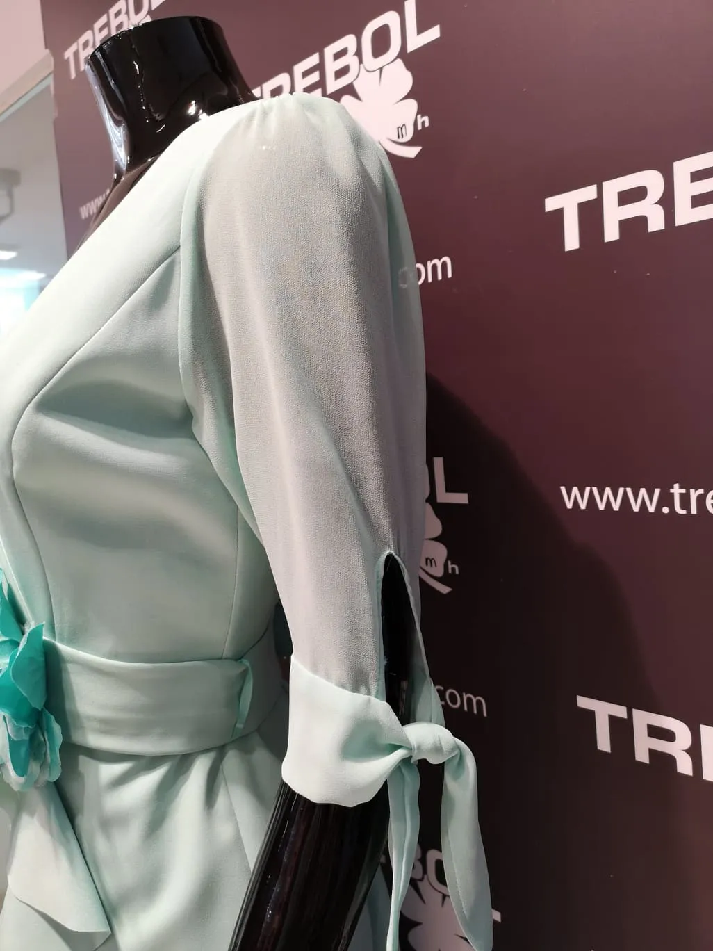 Vestido con mangas de gasa