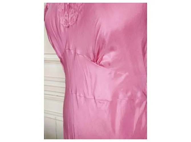 VESTIDO DE LENCERÍA MANOUSH WILD SILK SPIRIT T38/40 Rosa 