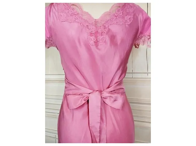 VESTIDO DE LENCERÍA MANOUSH WILD SILK SPIRIT T38/40 Rosa 