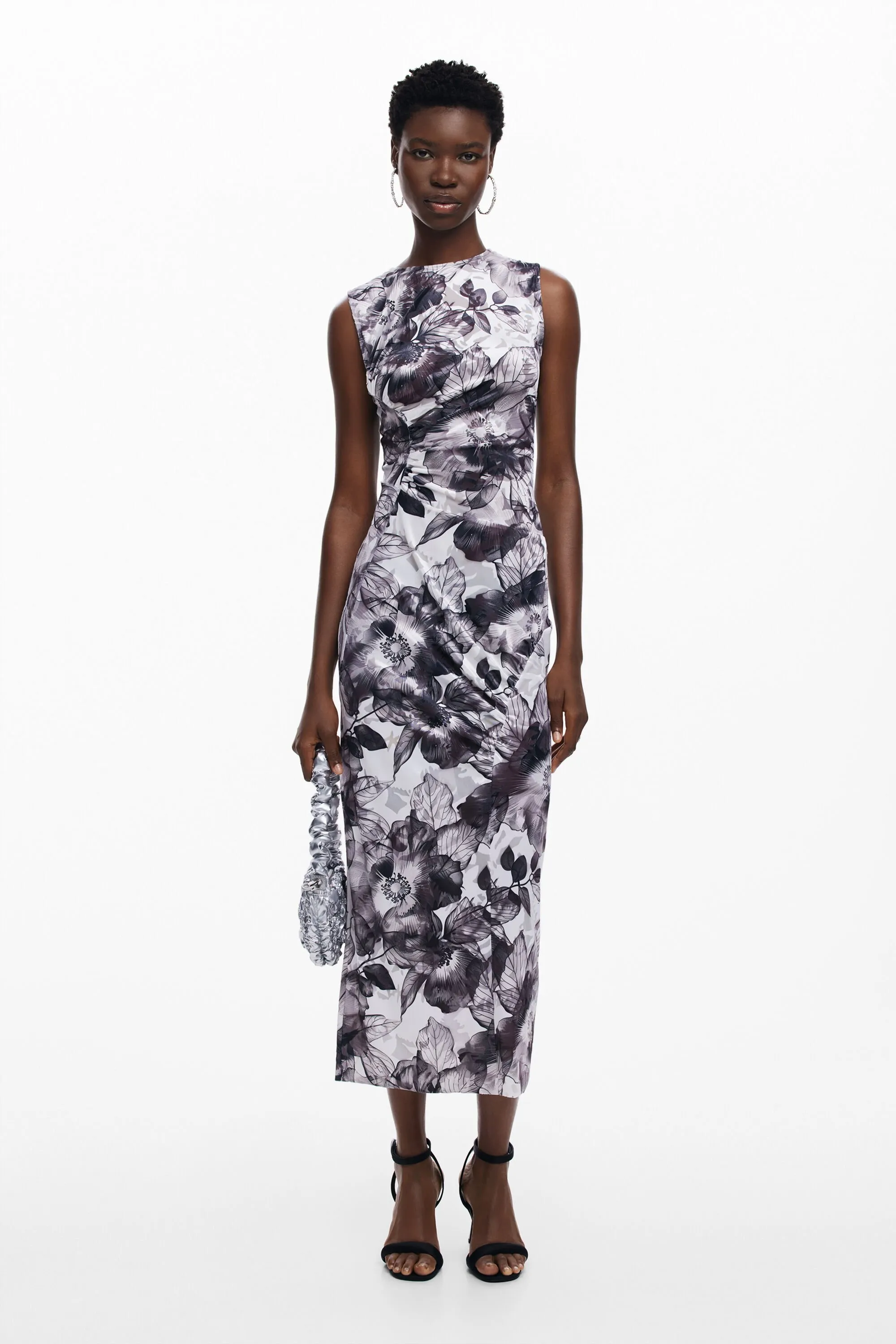 Vestido midi flores