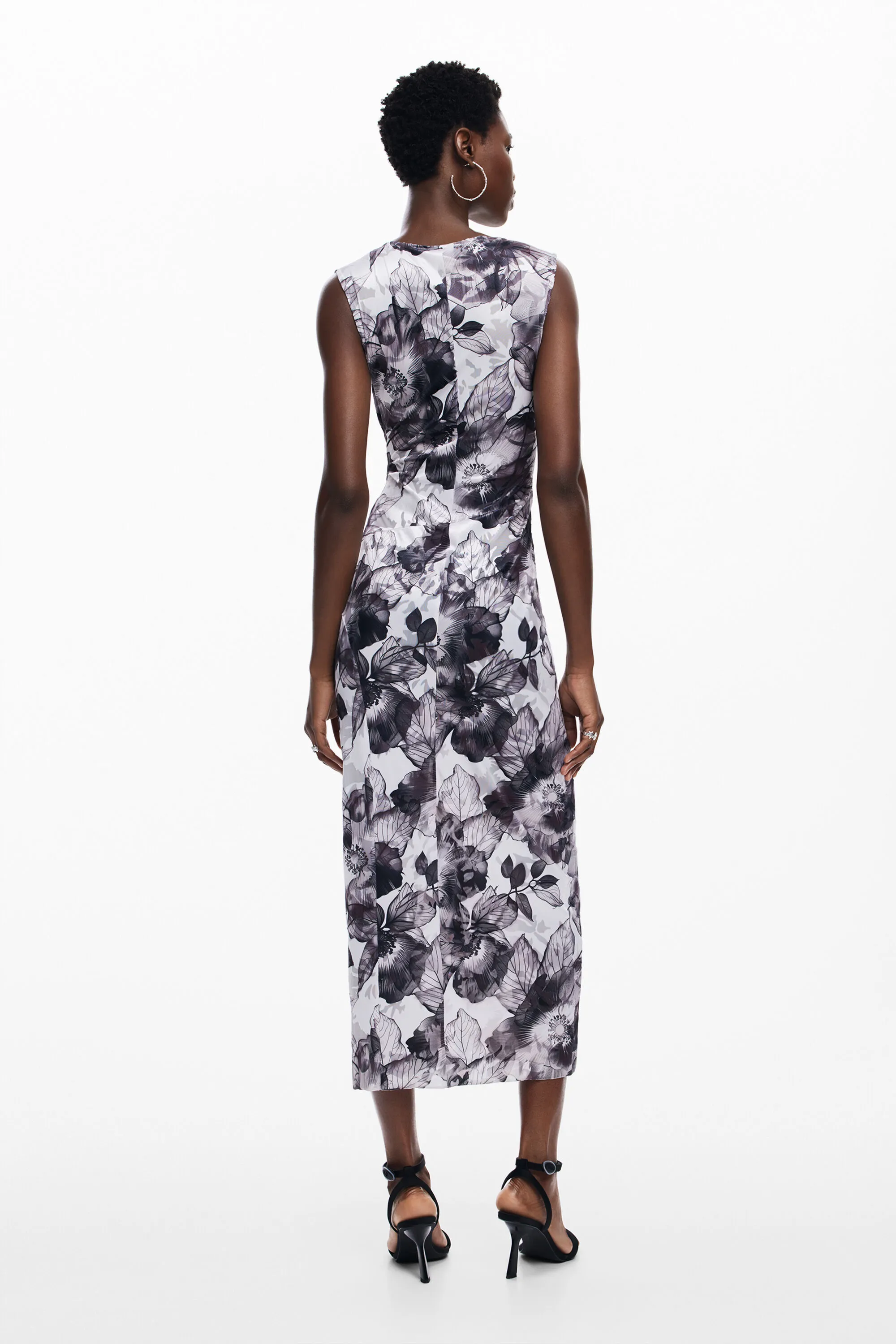 Vestido midi flores