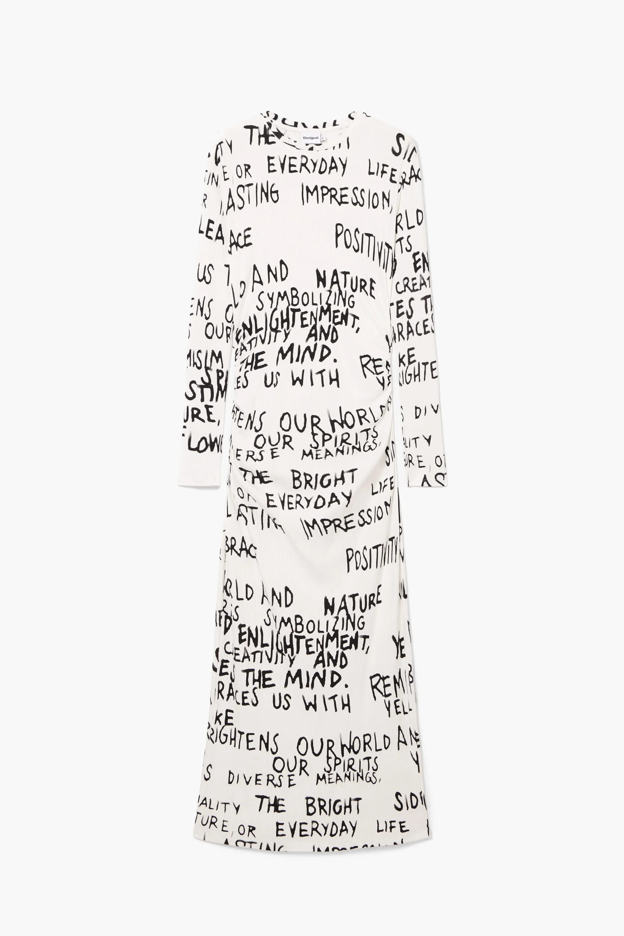 Vestido midi frase