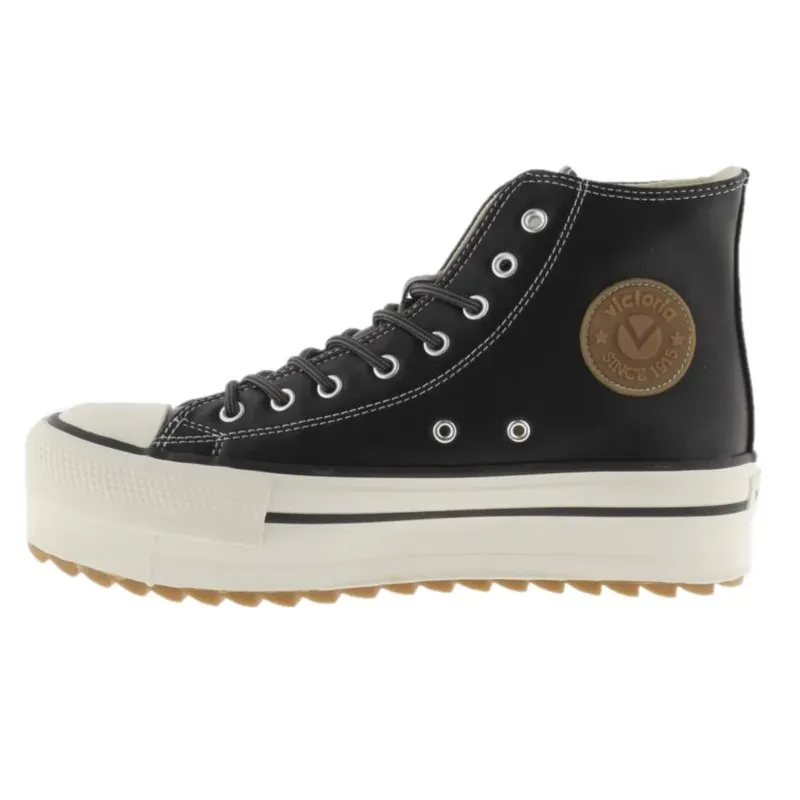 VICTORIA 1061123 Beige y Negro Bota basquet mujer