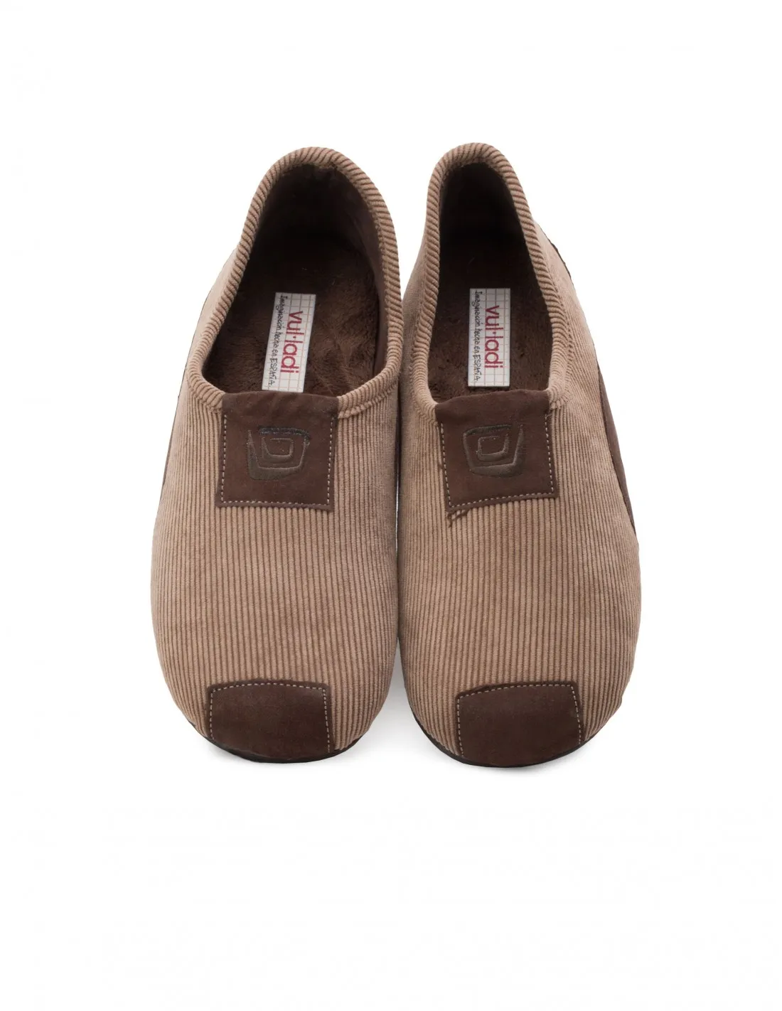 VULLADI Zapatillas Casa Pana Marrón Cerradas