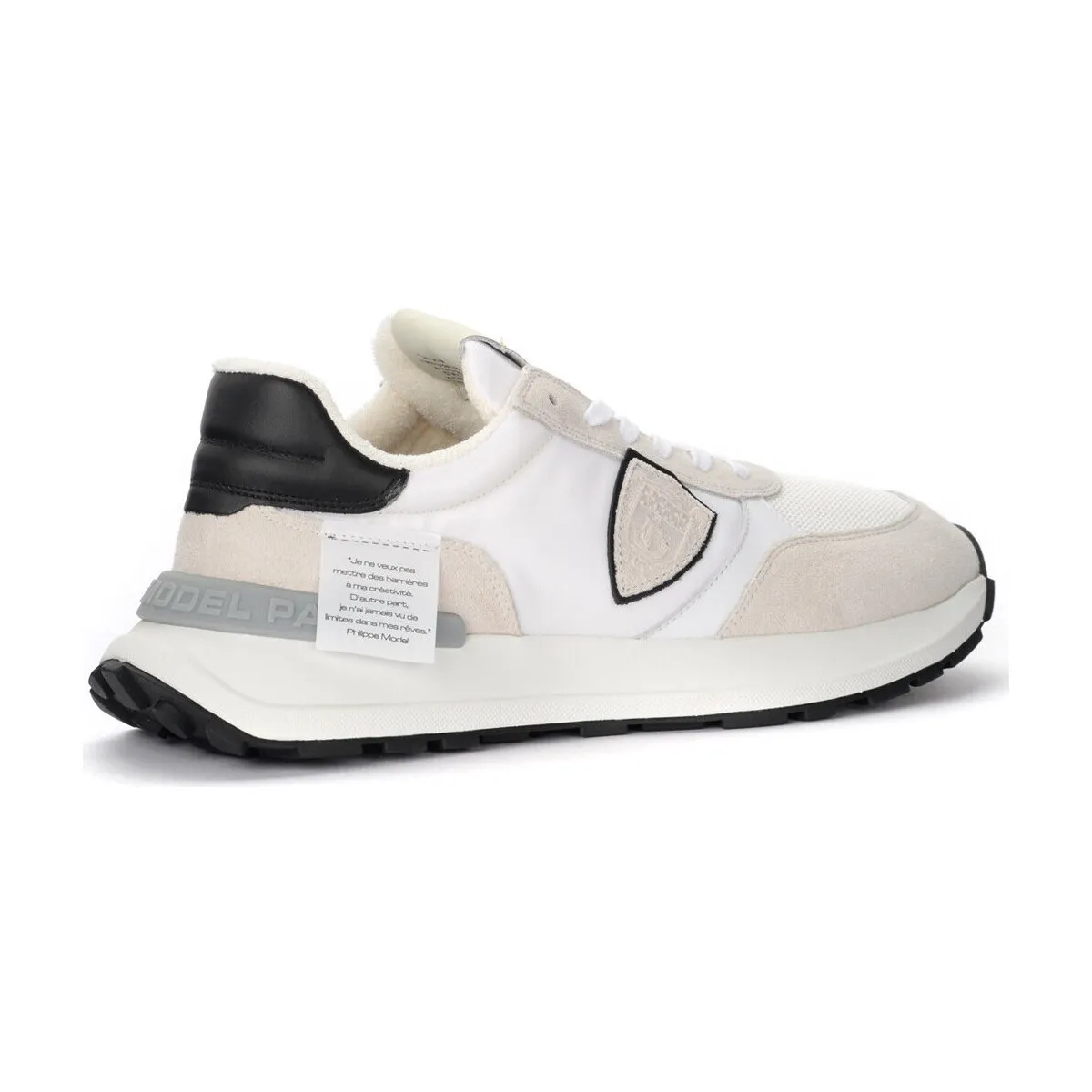 Zapatilla bajo  Antibes blanco y beige