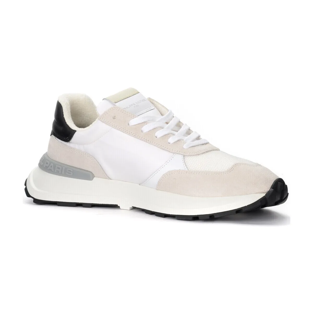 Zapatilla bajo  Antibes blanco y beige