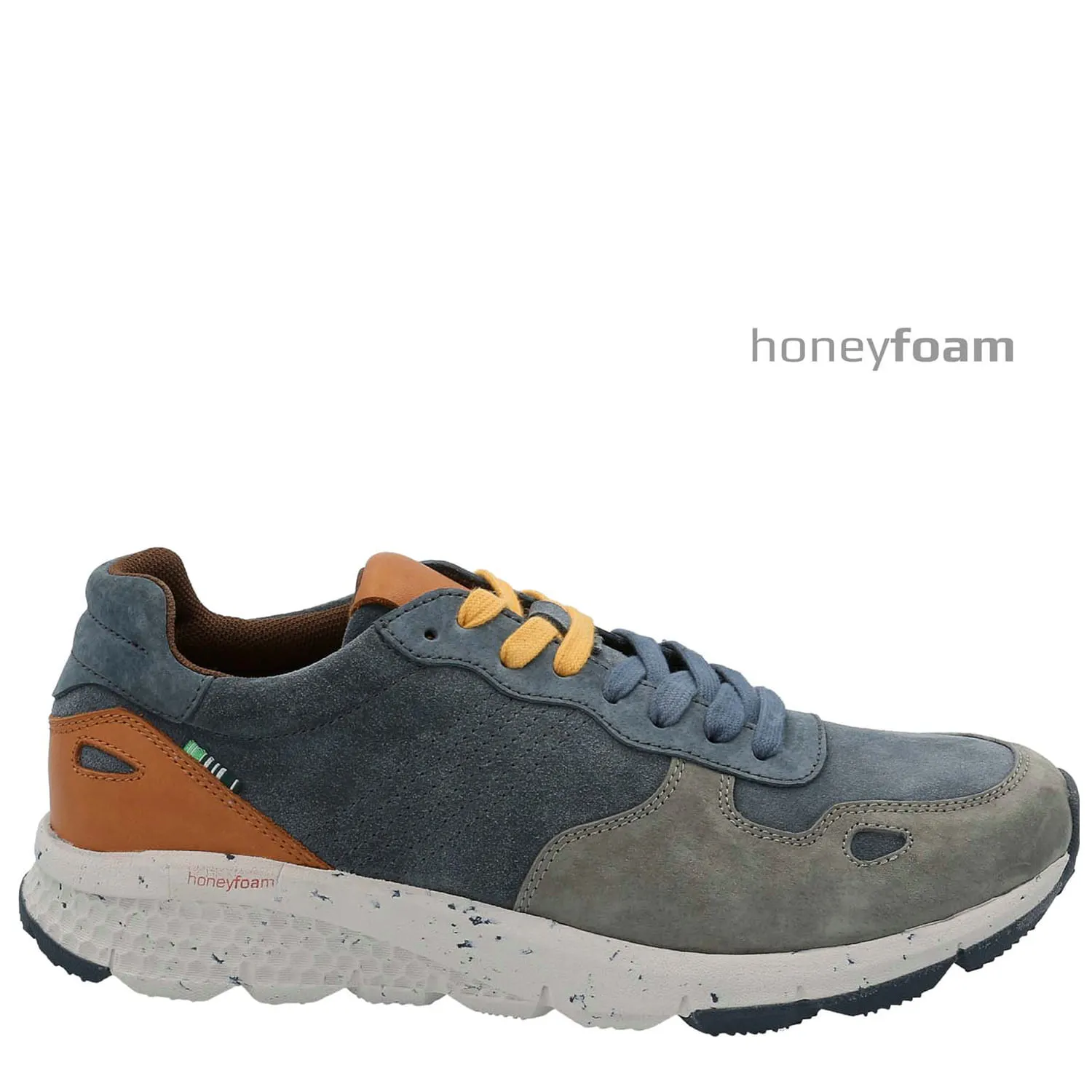 Zapatilla Cuero Hombre Gaspar Azul Rockford