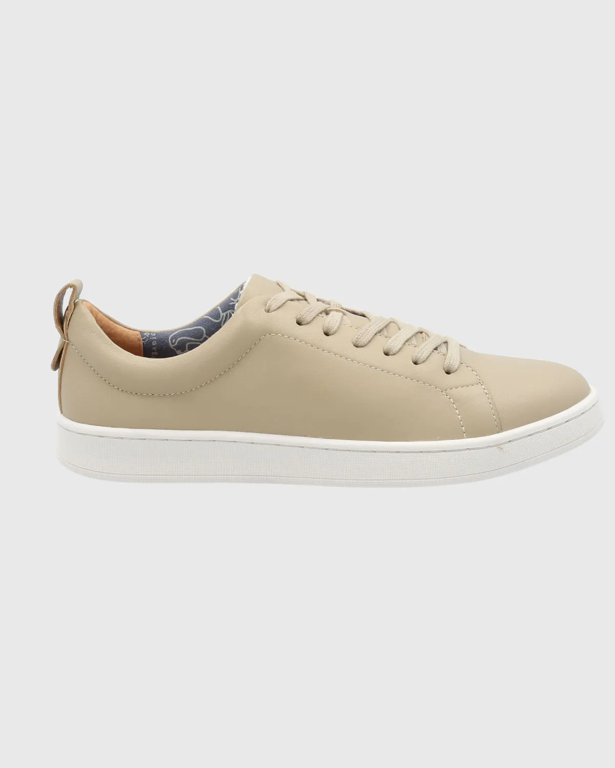 Zapatilla Cuero Mujer Tottem Beige
