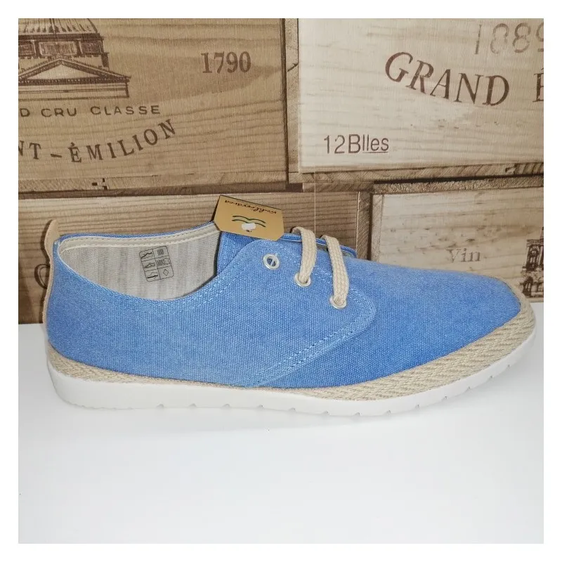 Zapatilla Lona Caballero Mediterránea Azul 034