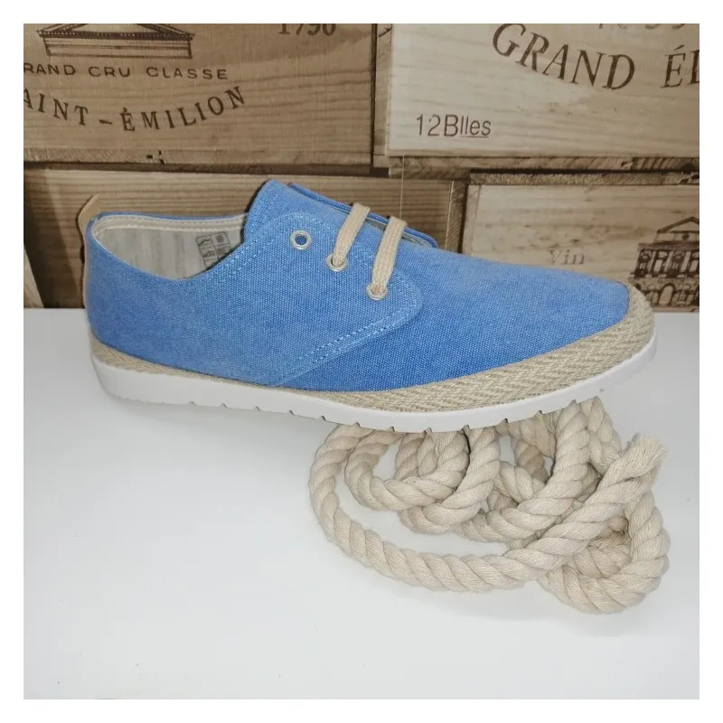 Zapatilla Lona Caballero Mediterránea Azul 034
