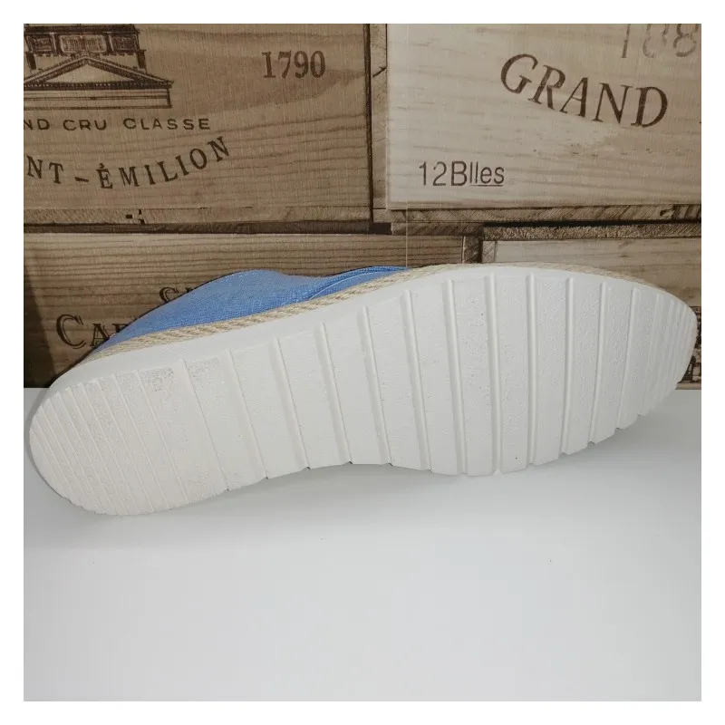 Zapatilla Lona Caballero Mediterránea Azul 034