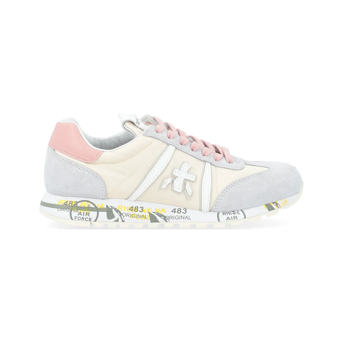 Zapatilla  Lucy beige y rosa