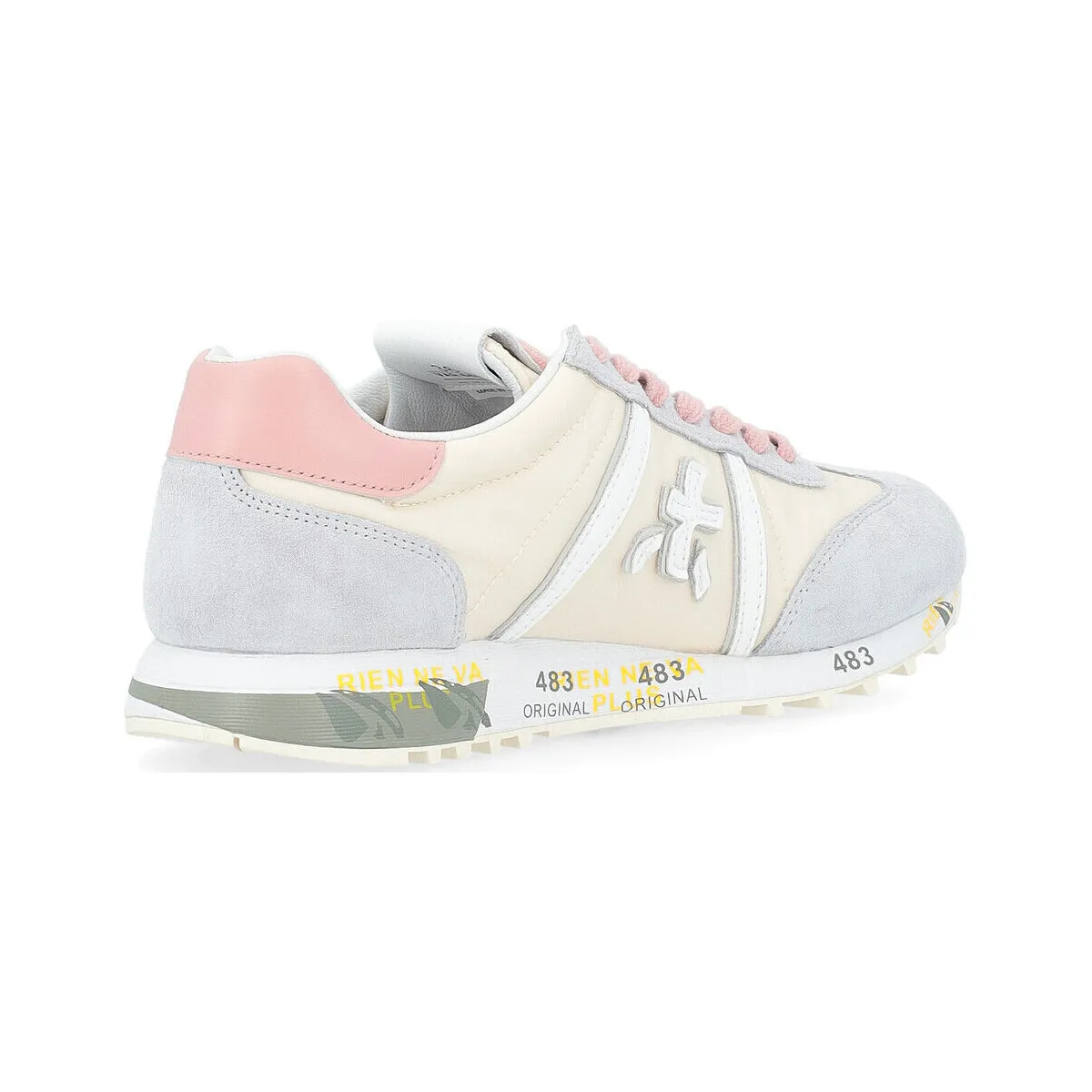 Zapatilla  Lucy beige y rosa