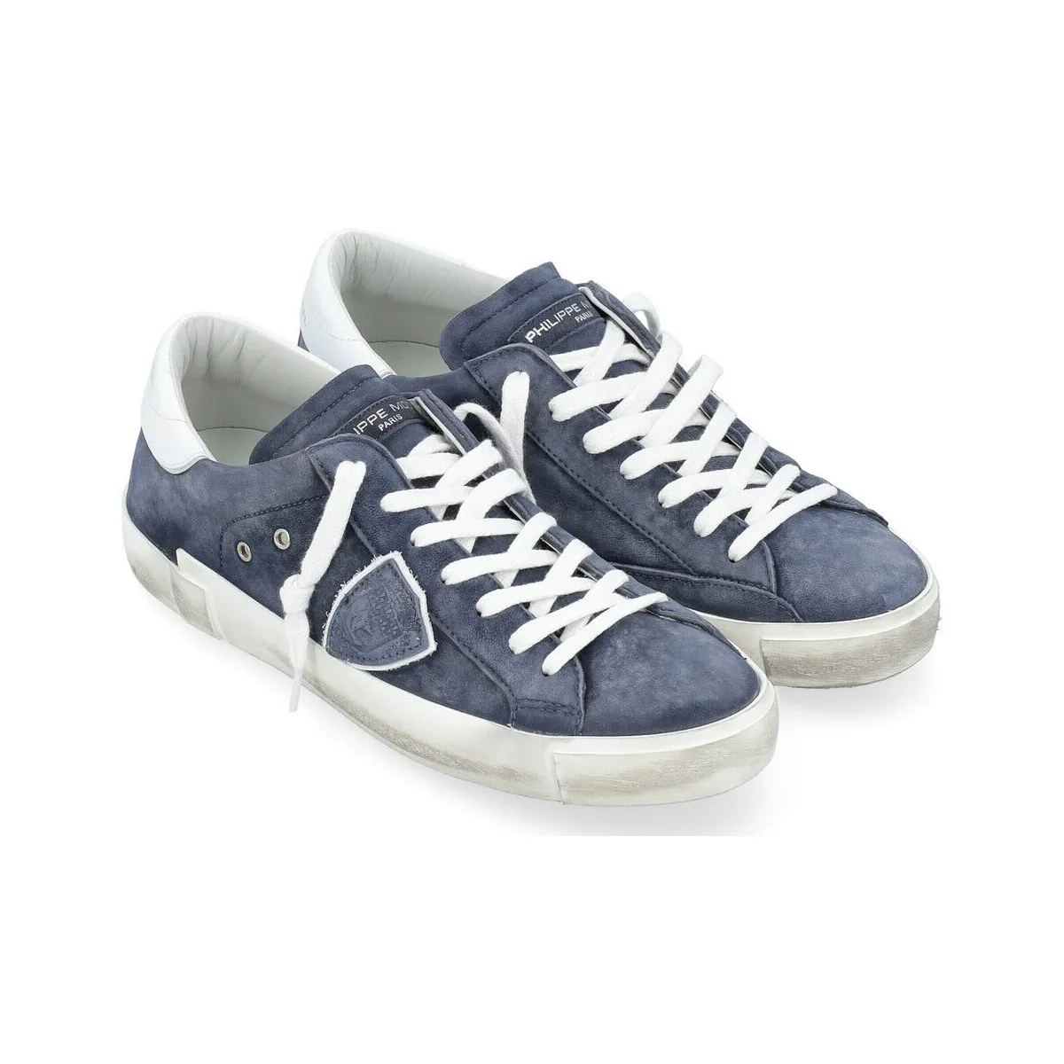 Zapatilla  Paris X en nobuk azul