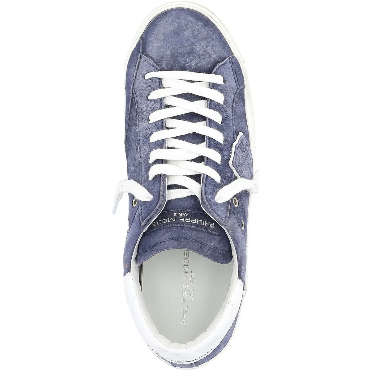 Zapatilla  Paris X en nobuk azul